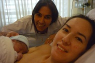 Acompañando a Agustina Minino en el parto de su 2º hijo, Franco